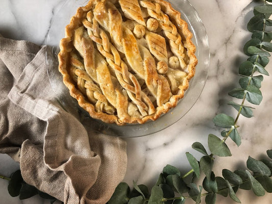 Apple Cardamom Cable Knit Pie