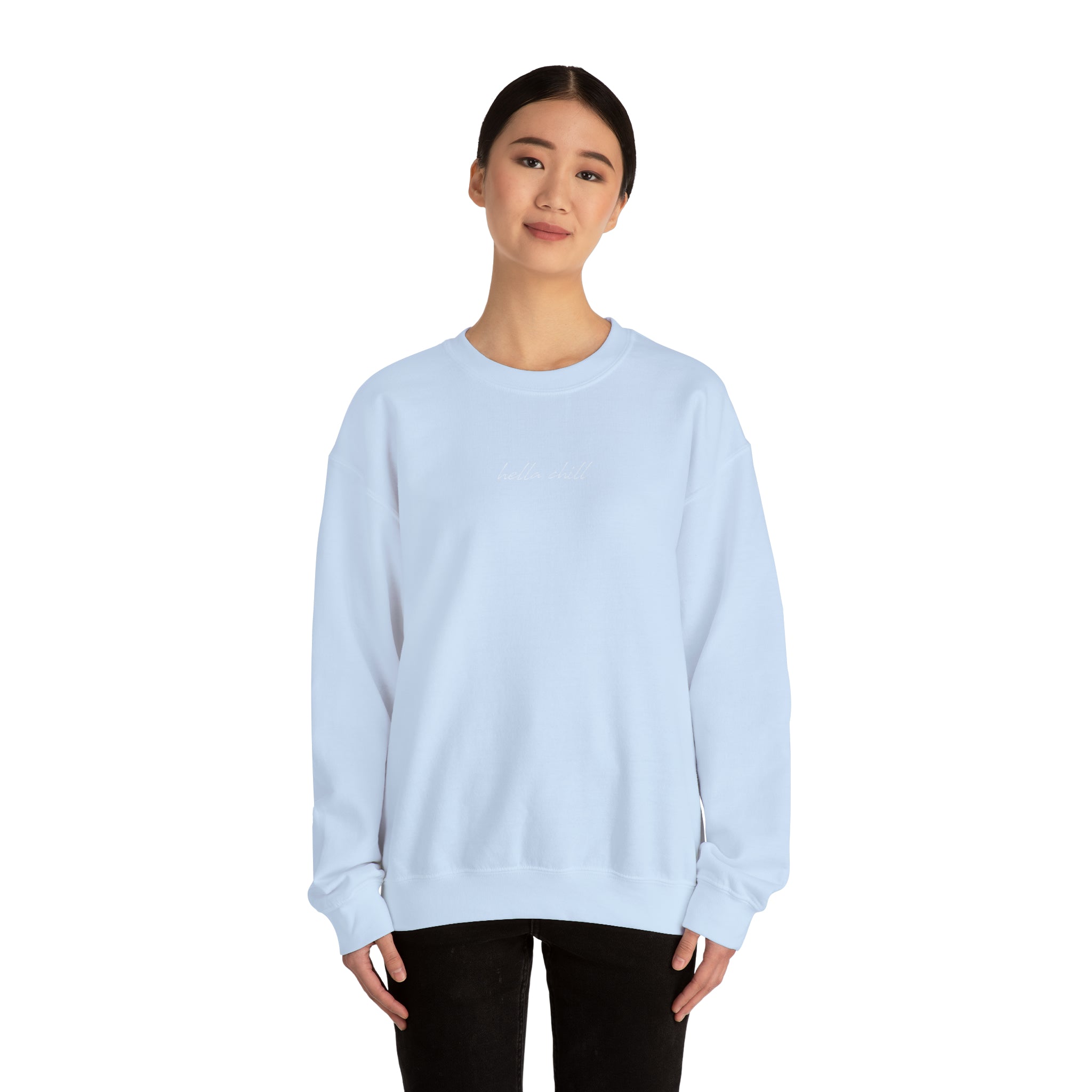 Hella Chill Margarita Crewneck Unisex Sweatshirt (Light Blue)