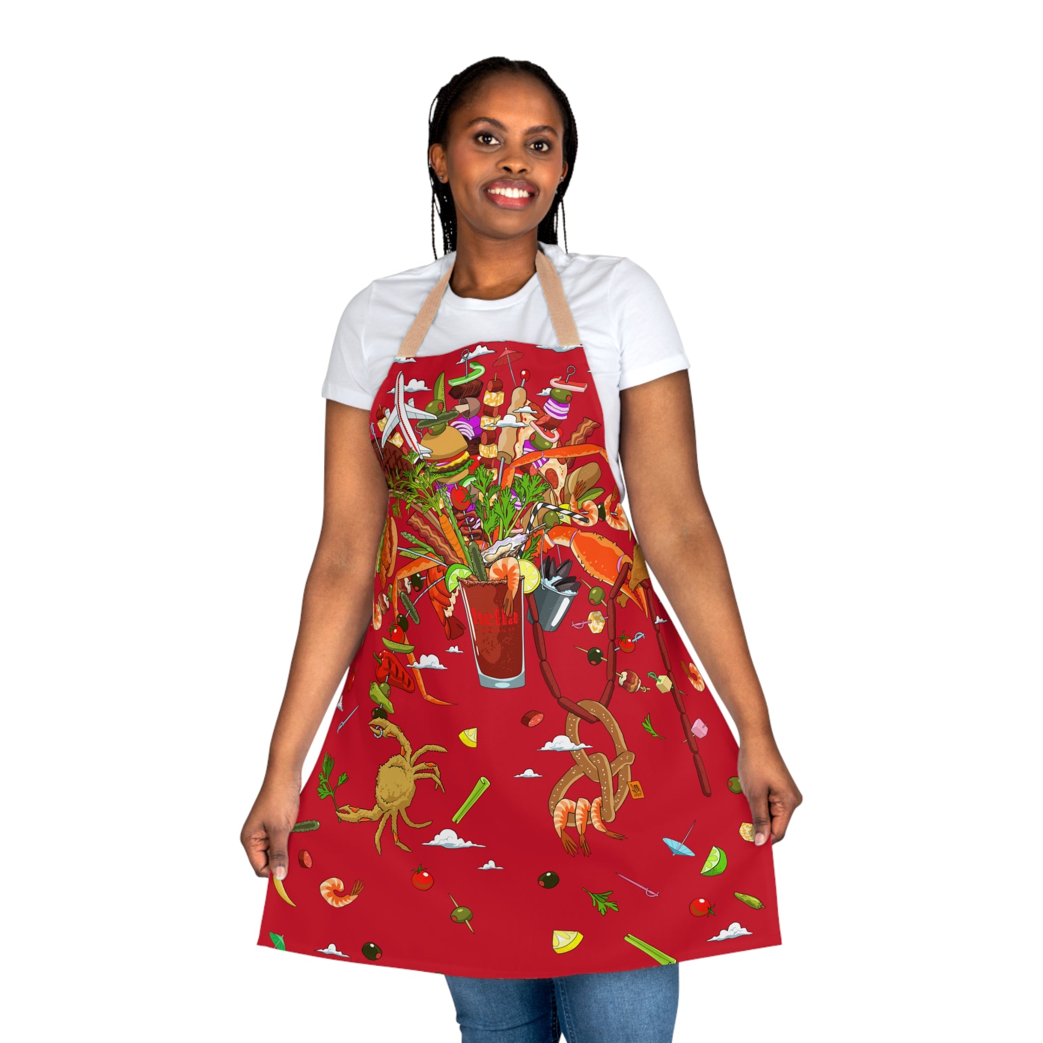 Hella Extra Bloody Mary Chef's Apron (Red)