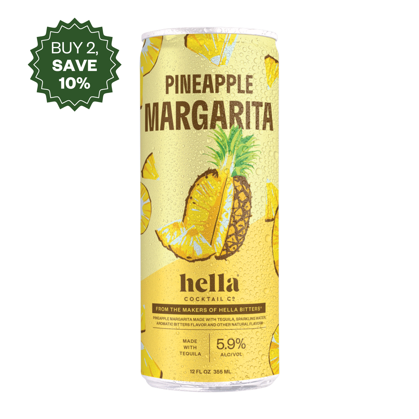 Hella Pineapple Margarita Ready-to-Drink 5.9% ABV