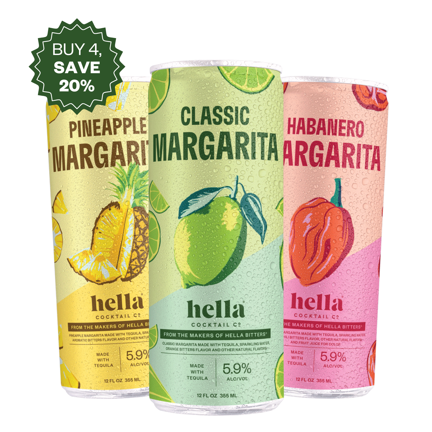 Hella Margarita Variety Pack Ready-to-Drink 5.9% ABV