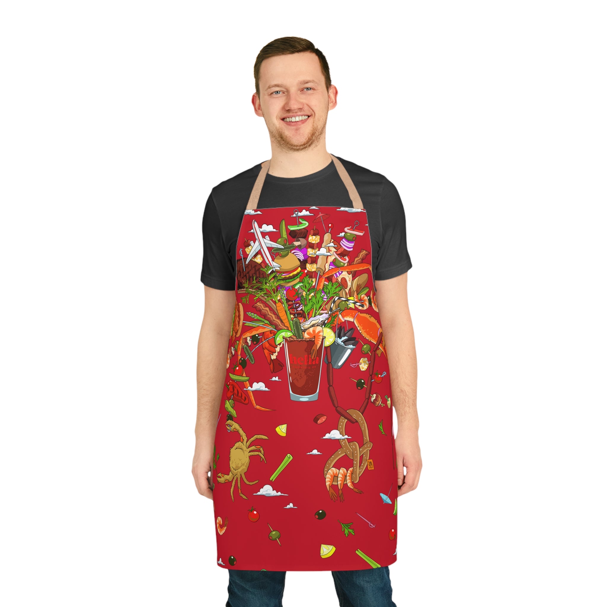 Hella Extra Bloody Mary Chef's Apron (Red)