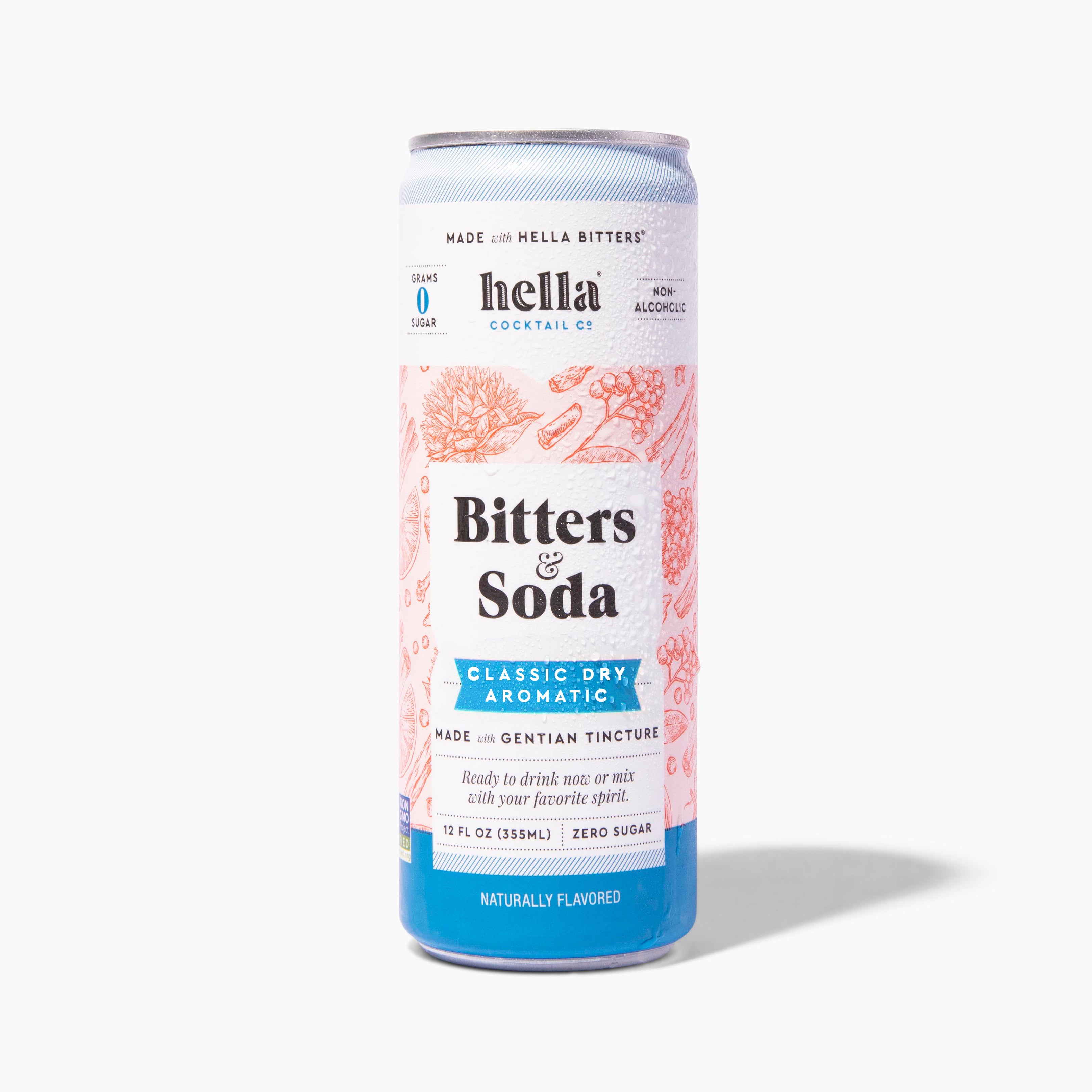 Bitters & Soda Dry Aromatic, 12oz Cans (Case of 12)